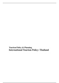 Geography - International Tourism Policy University Essay