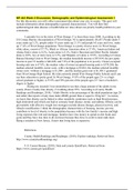 NR 443 Week 2 Discussion, Demographic and Epidemiological AssessNR 443 Week 2 Discussion, Demographic and Epidemiological Assessment 1ment 1