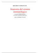 RESUMEN COMPLETO DE - Anatomia del sistema immunologico