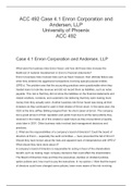 ACC 205  Case 4.1 Enron Corporation and Andersen, LLP