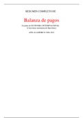 RESUMEN COMPLETO DE Balanza de pagos