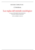 E. Durkheim, Las reglas del metodo sociologico