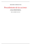 RESUMEN COMPLETO DE Procedimiento de las acciones