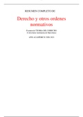 RESUMEN COMPLETO DE Derecho y otros ordenes normativos