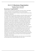 BUS 210 Business Organizatio1