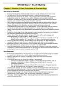NR565 / NR 565: Advanced Pharmacology Fundamentals Week 1 Study Guide (Latest 2021 / 2022) Chamberlain College of Nursing