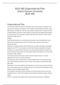 BUS 485 Organizational Plan