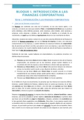 Tema 1. Introducción a las finanzas corporativas