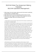 BUS 644 Week Two Assignment Making Hotplates   BUS 644 Operations Management           1.What changes in the work situation might account for the increase in productivity and the decrease in controllable rejects?   2.What might account for the drop in abs