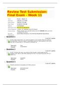 NURS6512 WEEK 11 / NURS 6512 FINAL EXAM / NUNP 6512 Advanced Health Assessment.2020/2021 GRADED A//Exam (elaborations) NURS 6512 / NURS6512 (NURS6512) (NURS 6512 / NURS6512 (NURS6512)) 