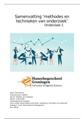 in deze samenvatting wordt het gehele boek methoden en technieken van onderzoek behandeld. 