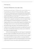 Boeing Supply Chain  Operations Management in the supply Chain  Read the profile of Boeing and the company's 787 Dreamliner found in your textbook. This profile serves as an excellent example of how a company used an infrastructure change to improve it