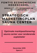 Geslaagde scriptie strategisch marketingplan Fontys marktpositie verbeteren sauna