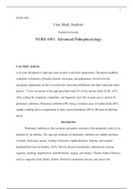 AssignmentWeek4 Case Study Analysis.docx  NURS 6501  Case Study Analysis   Walden University   NURS 6501: Advanced Pathophysiology   Case Study Analysis  A 65-year-old patient is eight days post-op after a total knee replacement. The patient suddenly comp