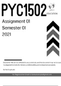 PYC1502 ASSIGNMENT PACK SEMESTER 01 2021