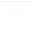   Assignment 4: Supply Chain Management and Financial Plan  Assignment 4: Supply Chain Management and Financial Plan  When starting a company or any business, it is important to create a financial plan.  According to Weiss (1), an important step is fashio