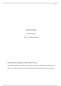   Homework Week 6  Strayer University  MAT 510: Business Statistics  1. Does the OTR time appear to stable? Why or why not.  The OTR time appears to be stable. This is because OTR time is sometimes very minimal since it takes 11 days from the ordering tim