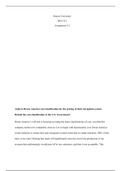  Pricing Classifications BUS315.edited.docx  Strayer University  BUS 315  Assignment # 2      Analyze Drone America cost classification for the pricing of their navigation system. Defend the cost classification to the U.S. Government.  Drone Americas will