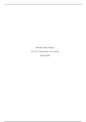  Network Security Analysis .docx   Network Security Analysis  NTC/362: Fundamentals of Networking  April 25,2020  1.OSI Model discussion  he OSI Model (Open Systems Interconnection Model) is a conceptual framework used to describe the functions of a netwo