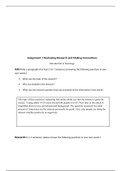  SOC100 Assignment 1.docx   Assignment 1 Reviewing Research and Making Connections  Introduction to Sociology  Ask(Write a paragraph of at least 5 to 7 sentences answering the following questions in your own words.)  ï‚·What was the topic of the research?