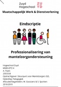 Geslaagde scriptie MWD Pedagogiek verbeteren mantelzorg door professionalisering Hogeschool Zuyd 2019