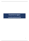 RECENTE (MK en OPEN) examenvragen contractenrecht met uitgebreide oplossingen (Tot en met 2de zit 2020)