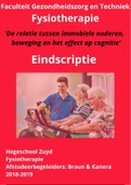 Scriptie Fysiotherapie ouderen relatie immobiliteit, beweging en effect op cognitie Hogeschool Zuyd 2019