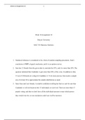  Week 10 Assignment 10.edited.docx   Week 10 Assignment 10  Strayer University  MAT 510 Business Statistics  1.Statistical inference is considered to be a form of random sampling procedures. Sara's conclusion is NOT a logical conclusion, and it is an o