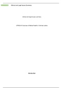  Wk 5   Ethical and Legal Issues Summary.docx   Ethical and legal Issues summary  CPSS/410 Overview of Mental Health in Criminal Justice  Introduction  In this essay, there will be a brief discussion on ethical issues that may be related to mental health 
