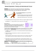 SCH 4U1 GIZMO: Polarity and Intermolecular Forces Lab sheet: Student Exploration: Polarity and Intermolecular Forces