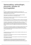 Samenvatting Reken en wiskundedidactiek  -   Verhoudingen, procenten, breuken en kommagetallen, ISBN: 9789006955378  Verhoudingen, procenten, breuken en kommagetallen