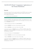 MATH 225N Week 5 Assignment: Applications of the Normal Distribution