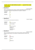 NURS 6531 MIDTERM EXAM 1&2 (BUNDLE) ALREADY GRADED A