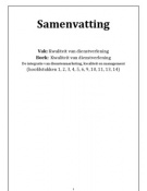 Samenvatting Kwaliteit van dienstverlening