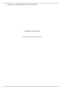 Contemporary Nursing Practice Essay.docx    Contemporary Nursing Practice   Grand Canyon University: NRS-430  Contemporary Nursing Practice  Nursing began as an art as the practice solely relied on trial and error and prioritized the comfort of the patien