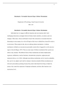 Benchmark   Personality Research Paper.docx    Benchmark - Personality Research Paper: Defense Mechanisms   Department of Psychology, Grand Canyon University  PSY: 255  Benchmark - Personality Research Paper: Defense Mechanisms   Individuals have to engag