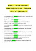 MPOETC Certification Test | Questions and Correct Solutions 2024/2025| Graded A+