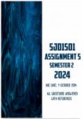 SJD1501 Assignment 5 Semester 2 2024 | Due 9 October 2024