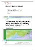 Test Bank Success In Practical Vocational Nursing From Student To Leader(10th Edition 2024 )By Patricia Knecht|| ALL CHAPTERS INCLUDED