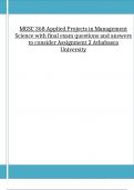 MGSC 368 Applied Projects in Management Science with final exam questions and answers to consider Assignment 2 Athabasca University