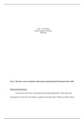 SPD 540 ANA Case study.docx    Ana “ Case Study  Grand Canyon University  SPD 540  Part 1: Present Level of Academic Achievement and Functional Performance (PLAAFP)  Background Information  Ana does not come from a strong educational family background -wh