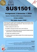 SUS1501 Assignment 3 (COMPLETE ANSWERS) Semester 2 2024 