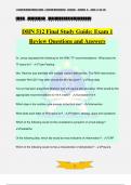 DHN 512 Final Study Guide: Exam 1 Review Questions and Answers