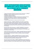 2024 INTEGRATING EDUCATIONAL TECHNOLOGY INTO TEACHING CH. 4 & 5 EXAM WITH CORRECT ANSWERS