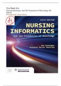 Test Bank For Nursing Informatics And The Foundation Of Knowledge 6th Edition 2024 By Dee Mcgonigle, Kathleen Mastrian ||ALL THAT YOU NEED IS HERE!