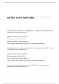 ASPEN Self- Study Exam Questions and Answers