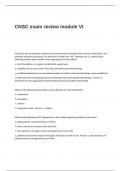 CNSC Exam Review Questions and Correct Answers- module VI