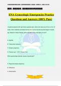 ENA Gynecologic Emergencies Practice Questions and Answers (100% Pass)