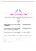 BSNC 1020 FINAL EXAM 2024/2025 WITH GUARANTEED ACCURATE ANSWERS |VERIFIED