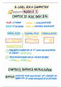 A-LEVLE CHEMISTRY SUMMARY NOTES: ACIDS, BASES & pH